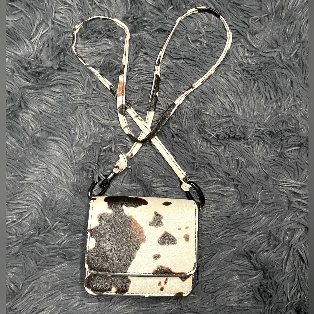 Cute western cow print bag